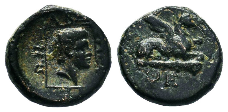 THRACE, Abdera. Circa 311-280 BC. Æ Dichalkon (13.70mm, 3.08 g, 12h). Euan-, mag...