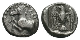 Kings of Thrace, Sparadokos, c. 445-435 BC. AR Diobol 

Condition: Very Fine

Weight: 1.33gr
Diameter: 10.38mm

From a Private DUTCH Collection.