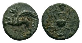 Ionia. Teos 210-190 BC. AE Bronze

Condition: Very Fine

Weight: 0.86gr
Diameter: 10.50mm

From a Private UK Collection.