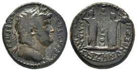 PHRYGIA. Laodicea ad Lycum. Nero (54-68). Ae. Anto- Zenon, son of Zenon, magistrate. Homonoia issue with Smyrna.

Condition: Very Fine

Weight: 11.32g...