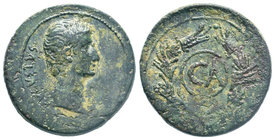 Augustus. 27 B.C.-A.D. 14 Æ 

Condition: Very Fine

Weight: 11.88gr
Diameter: 27.68mm

From a Private Dutch Collection.
