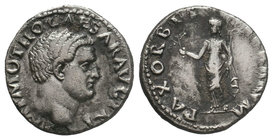 Otho. AD 69. Denarius, Rome, circa 15 January - 9 March 69. IMP M OTHO CAESAR AVG TR P Bare head of Otho to right. Rev. PAX ORBIS TERRARVM Pax standin...
