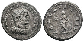 CARACALLA. 198-217 AD. AR Denarius, VENVS VICTRIX, Venus standing left, holding Victory and sceptre, and leaning on shield. RIC IV 311b

Condition: Ve...