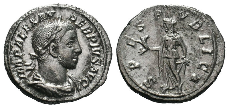 SEVERUS ALEXANDER. 222-235 AD. AR Denarius, IMP ALEXANDER PIVS AVG, laureate, dr...