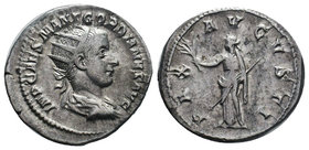 Gordian III AR Antoninianus. AD 238-239. Pax standing left, holding wreath and transverse sceptre. RIC IV

Condition: Very Fine

Weight: 4.82gr
Diamet...