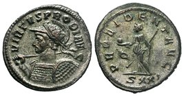 PROBUS (276-282). Antoninianus. Providentia standing left, holding globe and transverse scepter. RIC 492.

Condition: Very Fine

Weight: 3.56gr
Diamet...