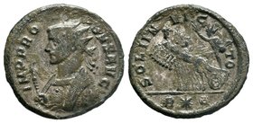 Probus, 276-282. Antoninianus, IMP PROBVS AVG Radiate bust of Probus to left, wearing imperial mantle and holding eagle-tipped scepter in his right ha...