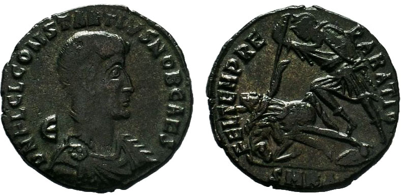 CONSTANTIUS II (337-361). Ae, KYZIKOS, FEL TEMP REPARATIO 

Condition: Very Fine...