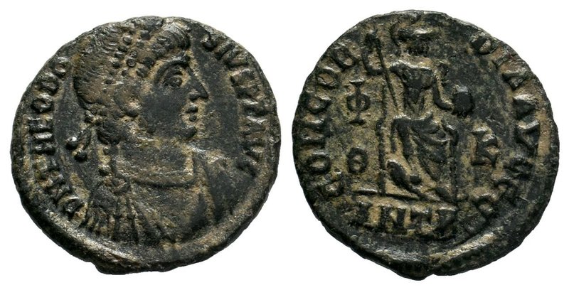 Theodosius I, 379-395. AE

Condition: Very Fine

Weight: 2.3gr
Diameter: 17.22mm...