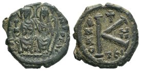Justin II and Sophia, AE Half-Follis. TES

Condition: Very Fine

Weight: 5.54gr
Diameter: 20mm

From a Private German Collection.