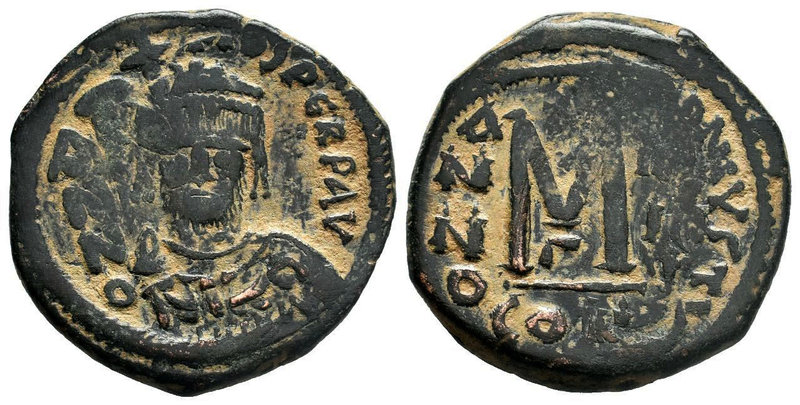 Maurice Tiberius and Justinian overstrike, Ae.

Condition: Very Fine

Weight: 12...