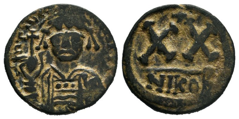 Maurice Tiberius (AD 582-602). Æ Half Follis, Antioch

Condition: Very Fine

Wei...