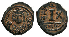 Maurice Tiberius (AD 582-602). Æ Half Follis, Antioch

Condition: Very Fine

Weight: 3.4gr
Diameter: 18.35mm

From a Private Dutch, Collection.