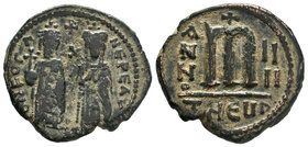 Phocas and Leontia (602-610 AD). AE Follis. Theoupolis (Antioch).

Condition: Very Fine

Weight: 9.65gr
Diameter: 28.5mm

From a Private Dutch, Collec...