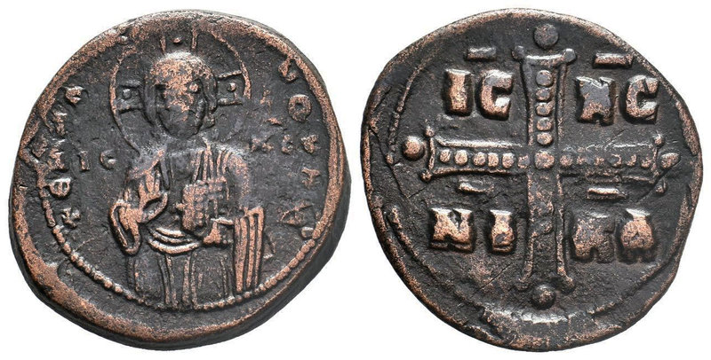 Anonymous Class C, Follis, (attributed to Michael IV), c. AD 1042-1050 AE 

Cond...