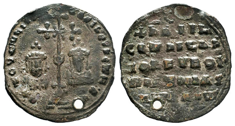 Basil II with Constantine VII (976-1025), Miliaresion, Costantinople, AD 928-102...