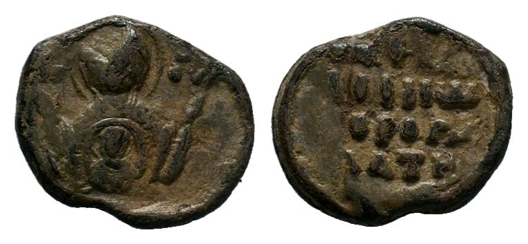 BYZANTINE LEAD SEALS. Uncertain (Circa 9th -13th century). 
Obv: Nimbate bust of...