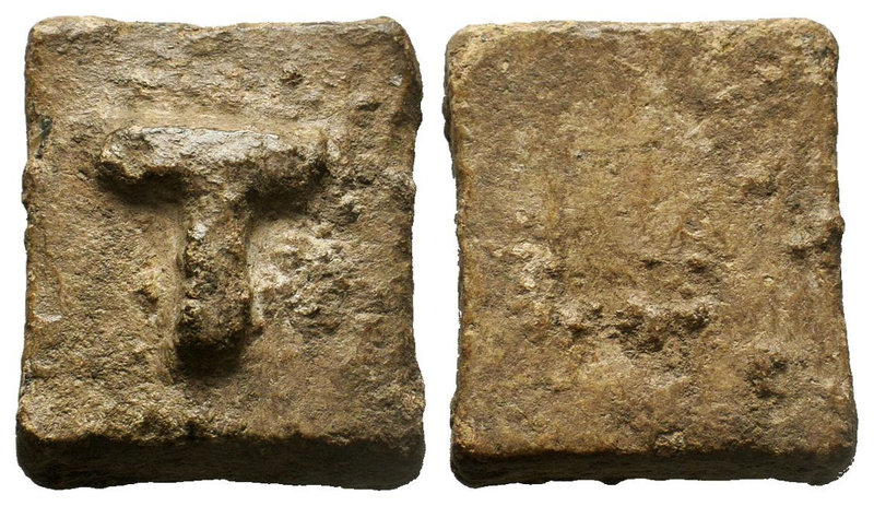 Roman Lead Weight. Ca. 1st-2nd century A.D. T / Plain. 

Condition: Very Fine

W...