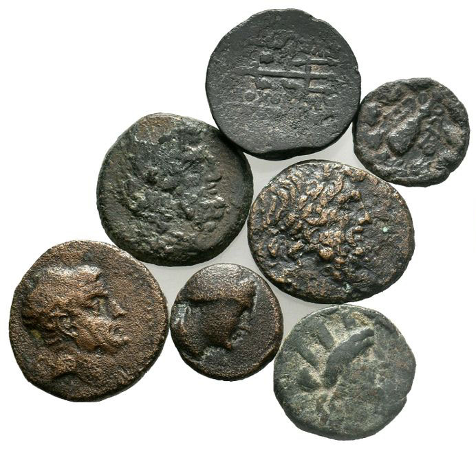 Lot of 7 Mixed Greek Coins