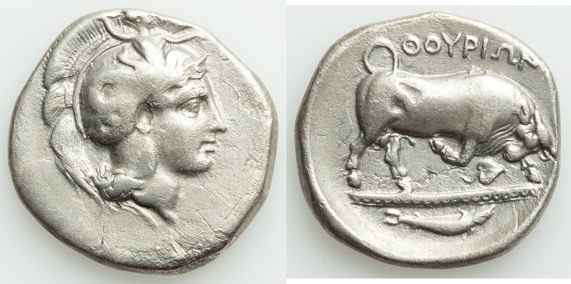 LUCANIA. Thurium. Ca. 400-350 BC. AR stater (23mm, 7.55 gm, 10h). Choice Fine. H...