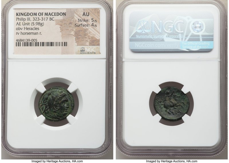 MACEDONIAN KINGDOM. Philip III Arrhidaeus (323-317 BC). AE unit (19mm, 5.98 gm, ...