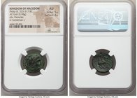 MACEDONIAN KINGDOM. Philip III Arrhidaeus (323-317 BC). AE unit (19mm, 5.98 gm, 12h). NGC AU 5/5 - 4/5. Uncertain Macedonian mint. Head of Herakles ri...