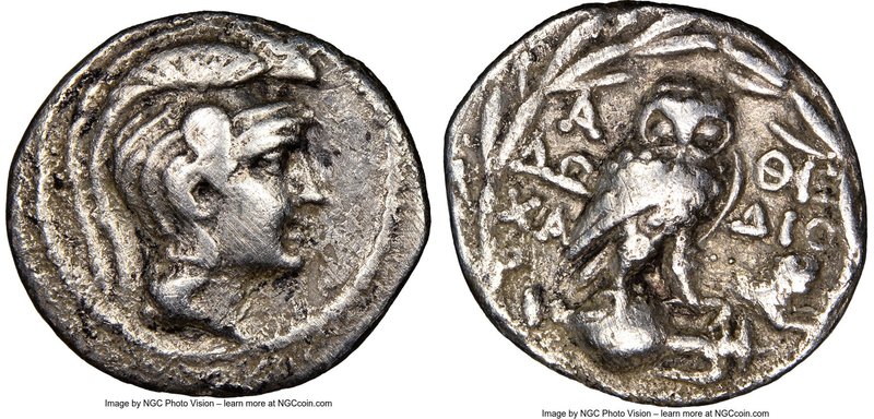 ATTICA. Athens. Ca. 2nd-1st centuries BC. AR drachm (19mm, 11h). NGC Choice Fine...