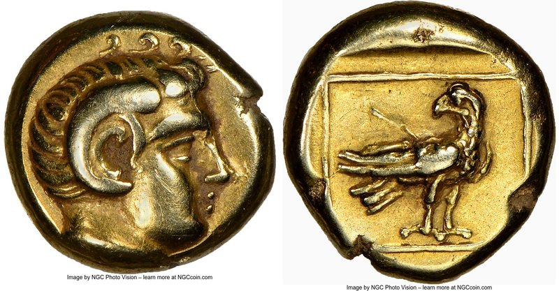 LESBOS. Mytilene. Ca. 377-326 BC. EL sixth-stater or hecte (10mm, 2.55 gm, 3h). ...