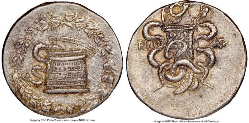 IONIA. Ephesus. Ca. 180/167-133 BC. AR cistophorus (29mm, 12h). NGC Choice XF. C...