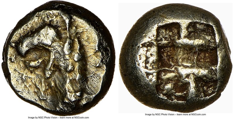 IONIA. Phocaea. Ca. 625-600 BC. EL 1/12 stater or hemihecte (7mm, 1.16 gm). NGC ...