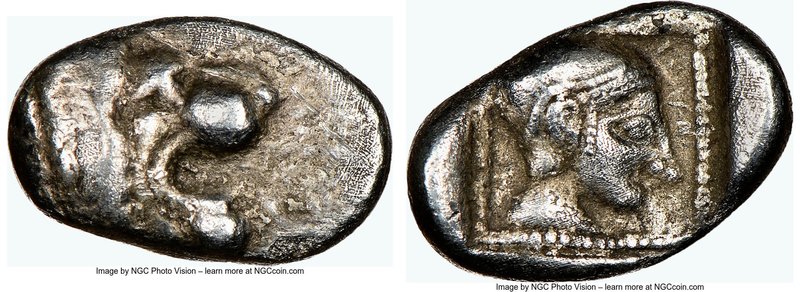 CARIA. Cnidus. Ca. 530/20-480 BC. AR trihemiobol (13mm, 7h). NGC Choice Fine. He...