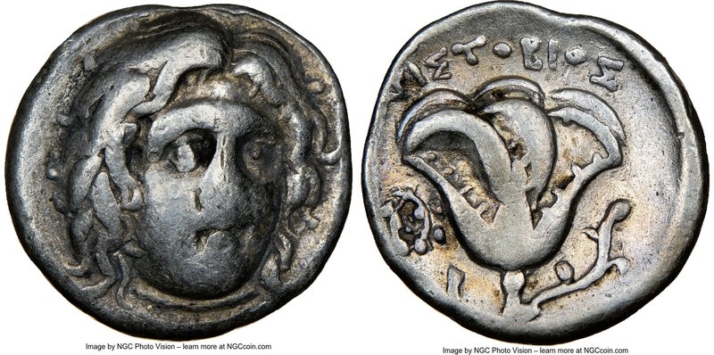 CARIAN ISLANDS. Rhodes. Ca. 275-250 BC. AR drachm (15mm, 12h). NGC Fine. Aristob...
