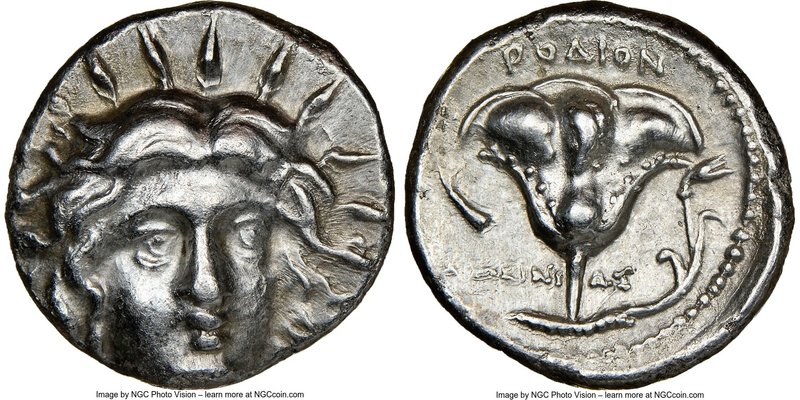 CARIAN ISLANDS. Rhodes. Ca. 250-205 BC. AR didrachm (19mm, 12h). NGC Choice XF. ...