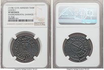 Cilician Armenia. Levon I Tank ND (1198-1219) VF Details (Environmental Damage) NGC, AC-301, Bedoukan-722. 32mm. 6.32gm. Deep olive-brown surfaces. 

...