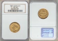 Victoria gold Sovereign 1865-SYDNEY VF30 NGC, Sydney mint, KM4. AGW 0.2353 oz. 

HID09801242017