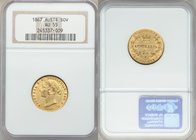 Victoria gold Sovereign 1867-SYDNEY AU55 NGC, Sydney mint, KM4, Fr-10. AGW 0.2353 oz. 

HID09801242017
