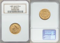 Victoria gold Sovereign 1868-SYDNEY AU58 NGC, Sydney mint, KM4. AGW 0.2353 oz. 

HID09801242017