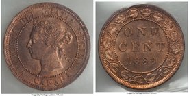 Victoria Cent 1888 MS65 Red ICCS, London mint, KM7. Exhibiting some mild repunching on the second 8 of the date, a beautiful originality present throu...