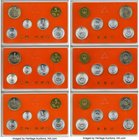 People's Republic 6-Piece Lot of Uncertified Mint Sets 1991 UNC, KM-PS56. Comprised of six complete mint sets dated 1991. Each set is housed in the or...