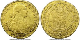 Ferdinand VII gold 8 Escudos 1812/1/0 NR-JF AU50 NGC, Nuevo Reino mint, KM66.1 (unlisted overdate). Reverse lamination at 1:00. 

HID09801242017