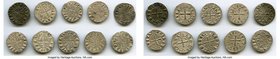 Principality of Antioch 10-Piece Lot of Uncertified Bohemond Era "Helmet" Deniers ND (1163-1201) VF, 18mm. 0.902 gm. average weight. One coin noted as...