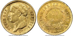Napoleon gold 20 Francs 1809-A AU55 NGC, Paris mint, KM695.1. AGW 0.1867 oz. 

HID09801242017