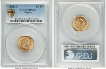 Napoleon III gold 10 Francs 1868-A MS63 PCGS, Paris mint, KM800.1.

HID09801242017