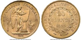 Republic gold 20 Francs 1893-A MS65 NGC, Paris mint, KM825. AGW 0.1867 oz. 

HID09801242017