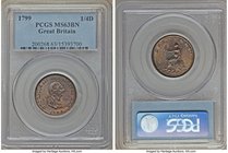 George III Farthing 1799 MS63 Brown PCGS, KM646.

HID09801242017