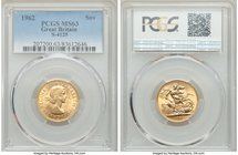 Elizabeth II gold Sovereign 1962 MS63 PCGS, KM908. AGW 0.2355 oz. 

HID09801242017