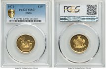 Republic gold 10 Pounds 1972 MS67 PCGS, KM16. Mintage: 16,000. AGW 0.1769 oz. 

HID09801242017