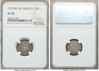 Philip V Pair of Certified Assorted 1/2 Reals NGC, 1) 1/2 Real 1737 Mo-MF - VF30, Mexico City mint, KM65 2) 1/2 Real 1740 Mo-MF - XF Details (Bent), M...