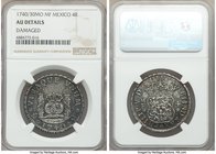 Philip V 4 Reales 1740/30 Mo-MF AU Details (Damaged) NGC, Mexico City mint, KM94.

HID09801242017