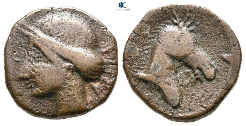 Hispania. Gades 150 BC. 
Bronze Æ

19 mm., 6,77 g.



nearly very fine